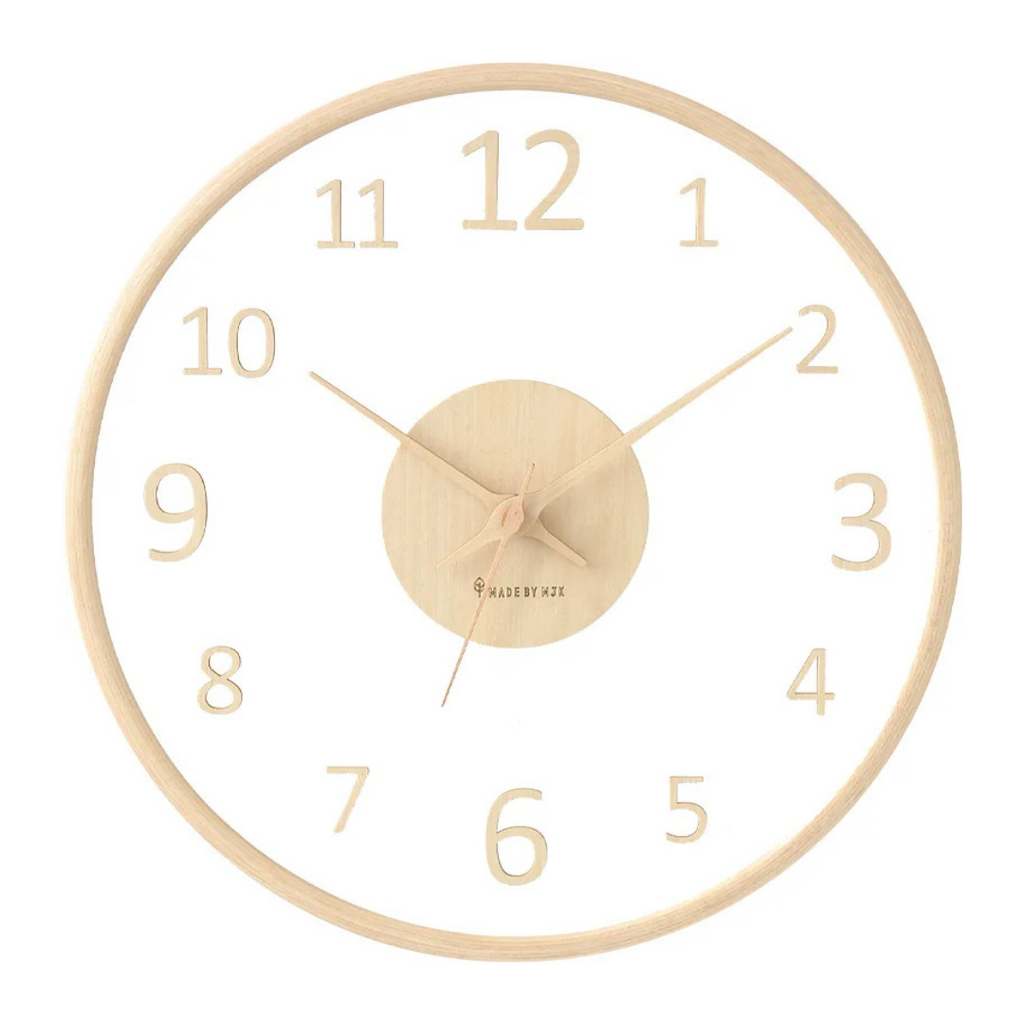Modern Wooden Clock with Glass Front Metron