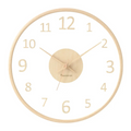 Modern Wooden Clock with Glass Front Metron