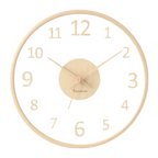 Modern Wooden Clock with Glass Front Metron