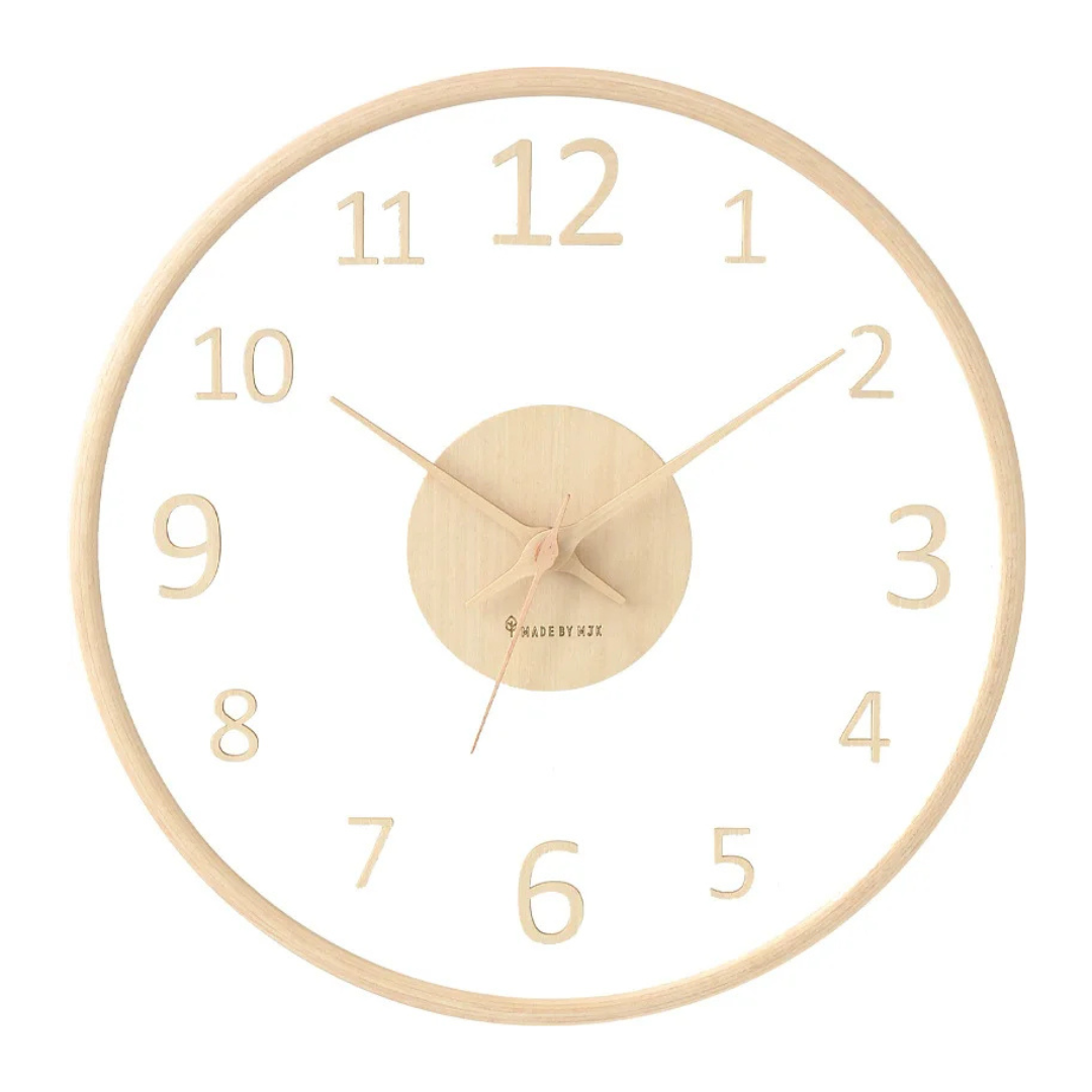 Modern Wooden Clock with Glass Front Metron