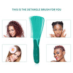 Detangling brush for curly hair