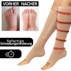 Comfortable compression stockings with zipper
