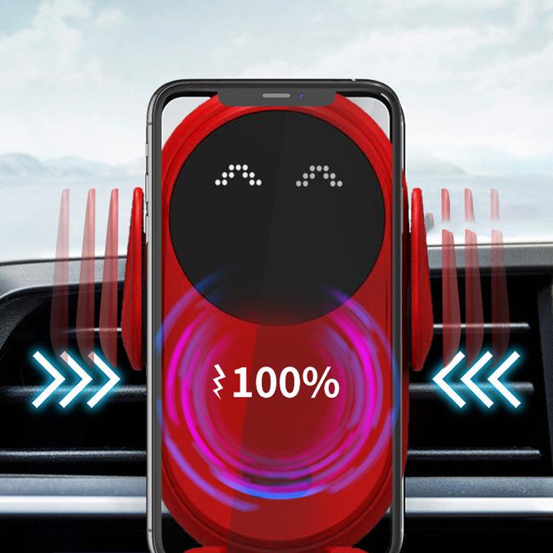 Intelligent wireless car sensor phone holder charger