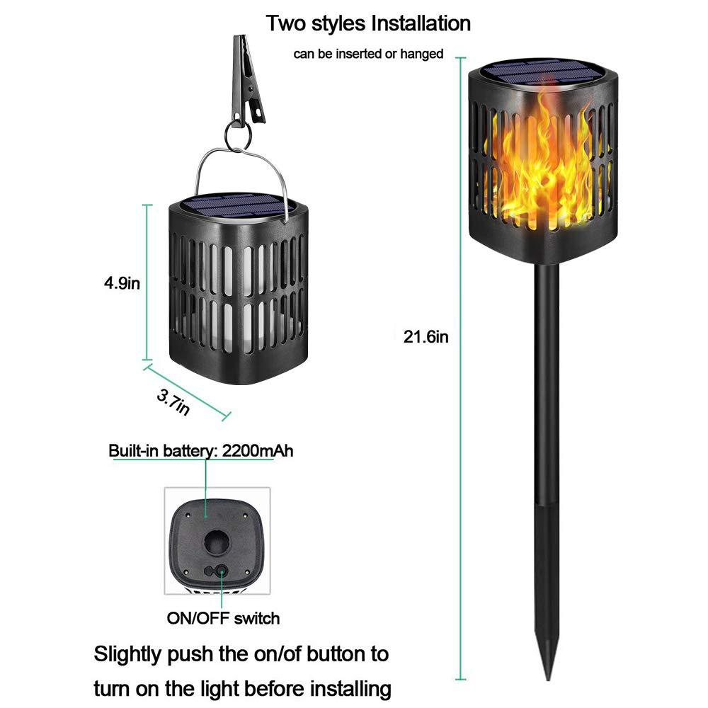 Solar LED Flame Lantern – Decorative Outdoor Lighting for Garden and Terrace with Hanging Possibility