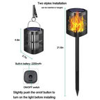Solar LED Flame Lantern – Decorative Outdoor Lighting for Garden and Terrace with Hanging Possibility