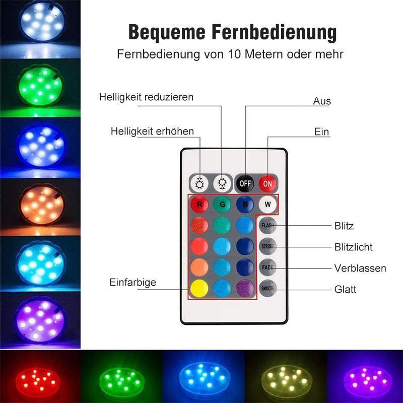 LED submersible light with remote control for the pool