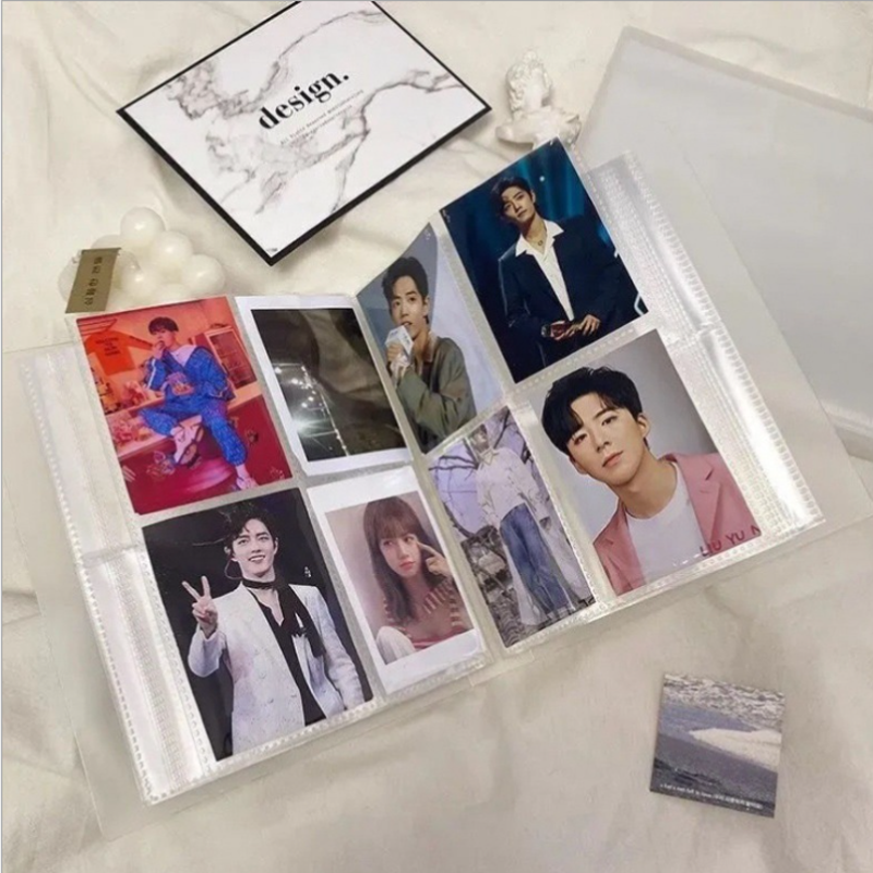 Simple transparent jewelry album storage bag