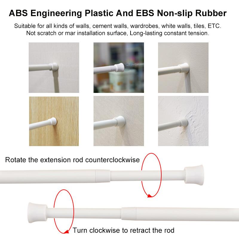 No-Hole Telescopic Curtain Rod