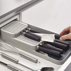 Kitchen storage tray for knives