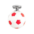 SportLume Creative Ceiling Light | Basketball & Football Design | Semi-Mount | Glass Lamp