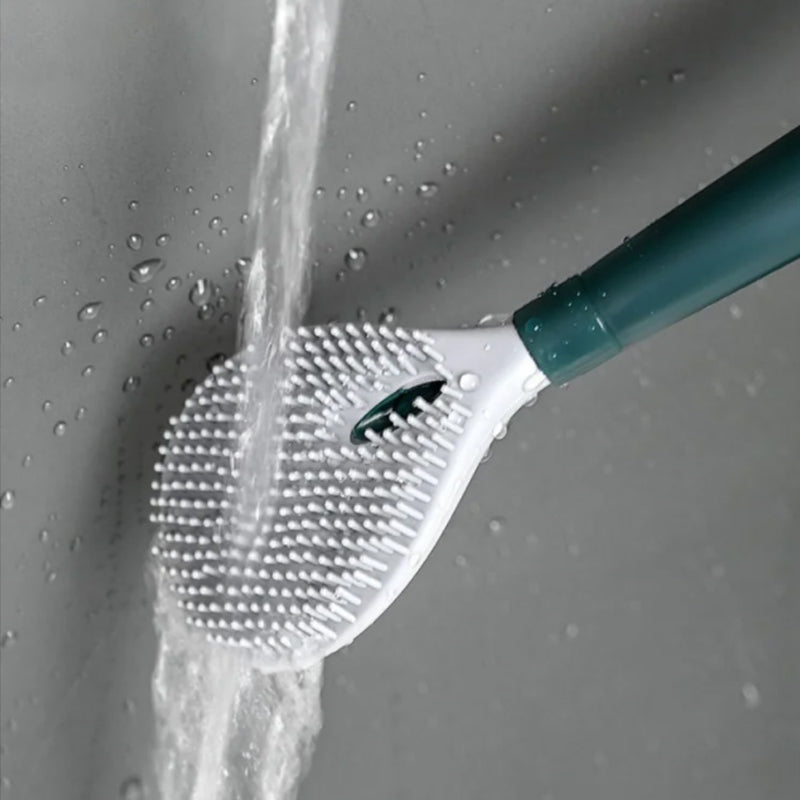Hydraulic long handle toilet brush