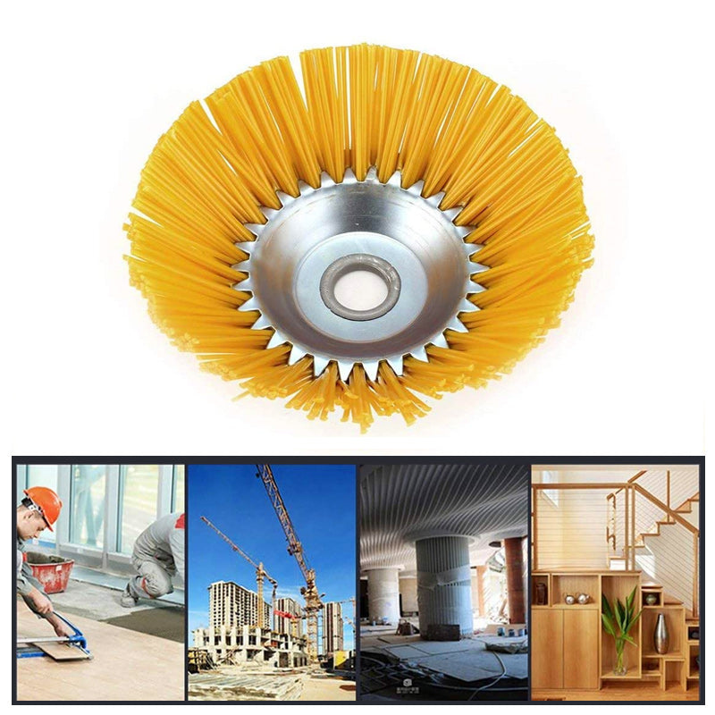 Nylon weed brush for lawn mower