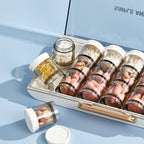 Portable high-capacity weekly pill box