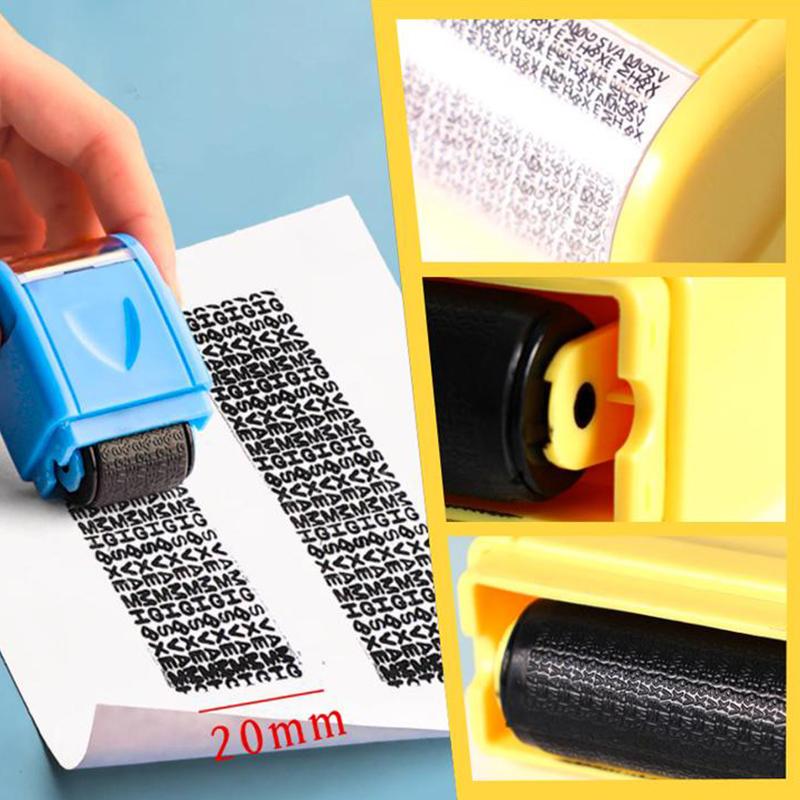 Data protection seal roller stamp