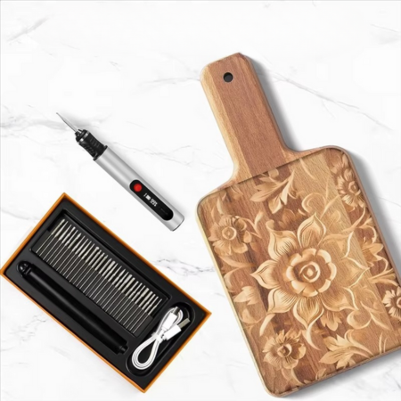 DIY Engraving Pen for Artists, Rechargeable Precision Tool for 50+ Surfaces with 30 Bits and Mastery Guide