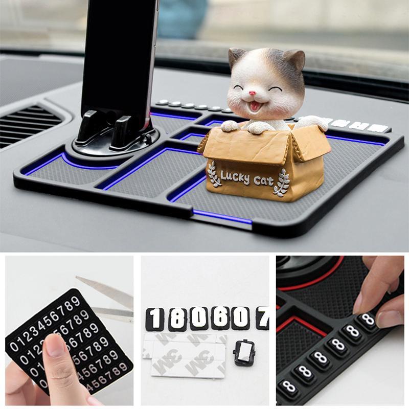 Non-slip mat with phone holder