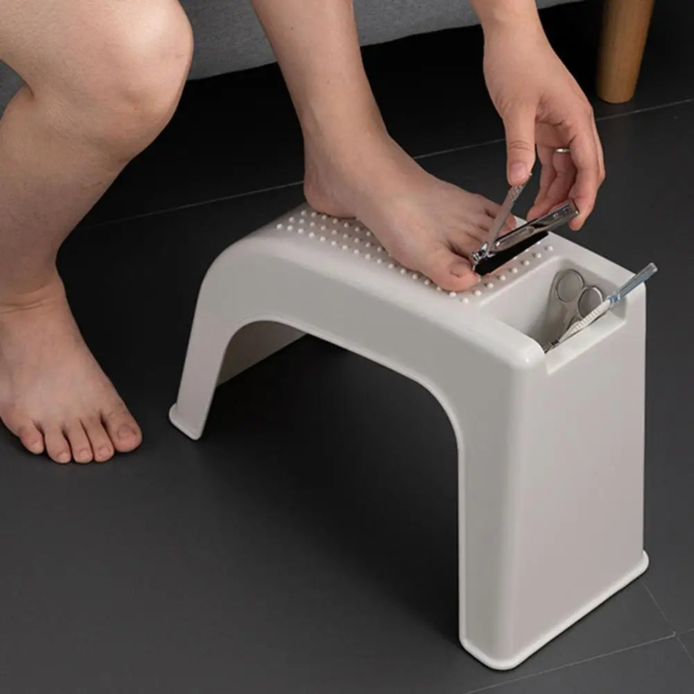 Plastic Footstool with Anti-Slip Base