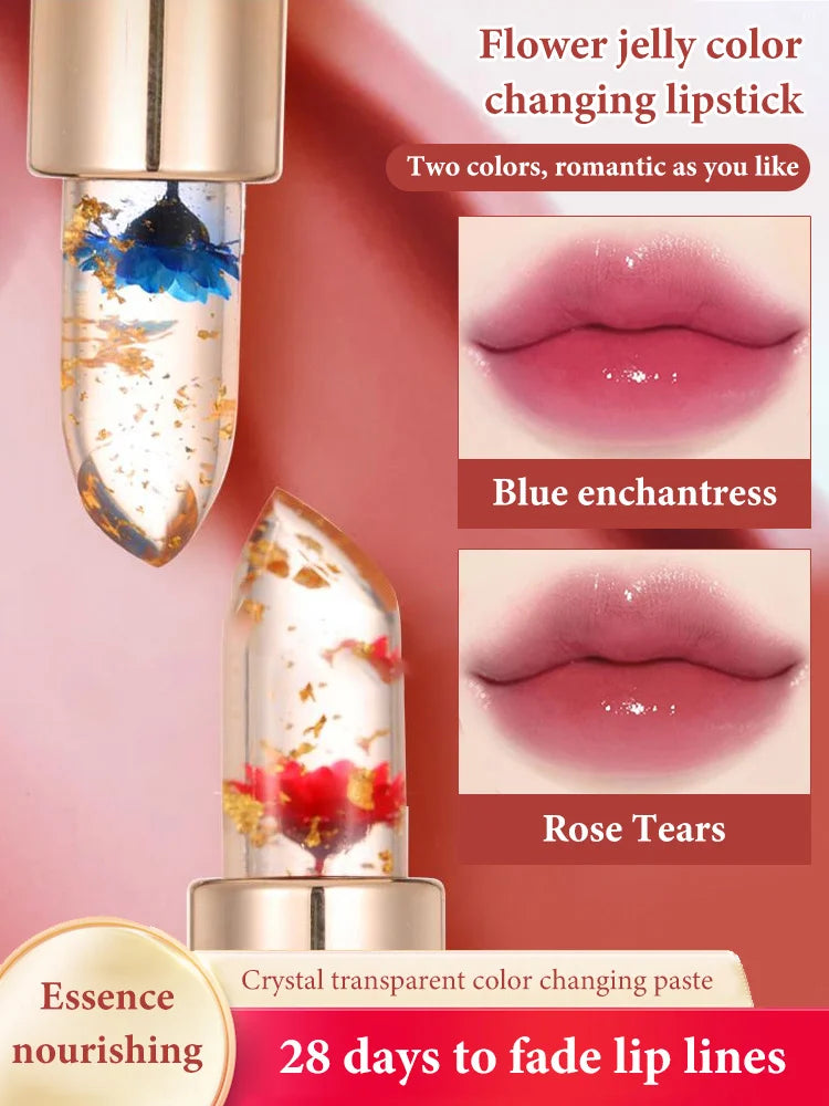 Flower color-changing lipstick