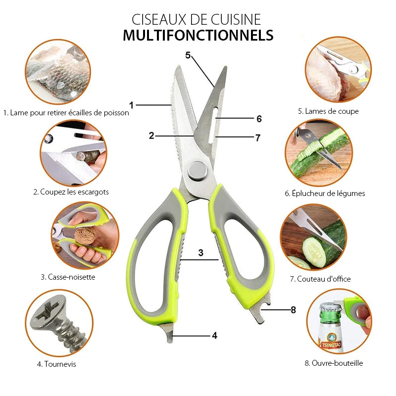 Multifunctional kitchen scissors