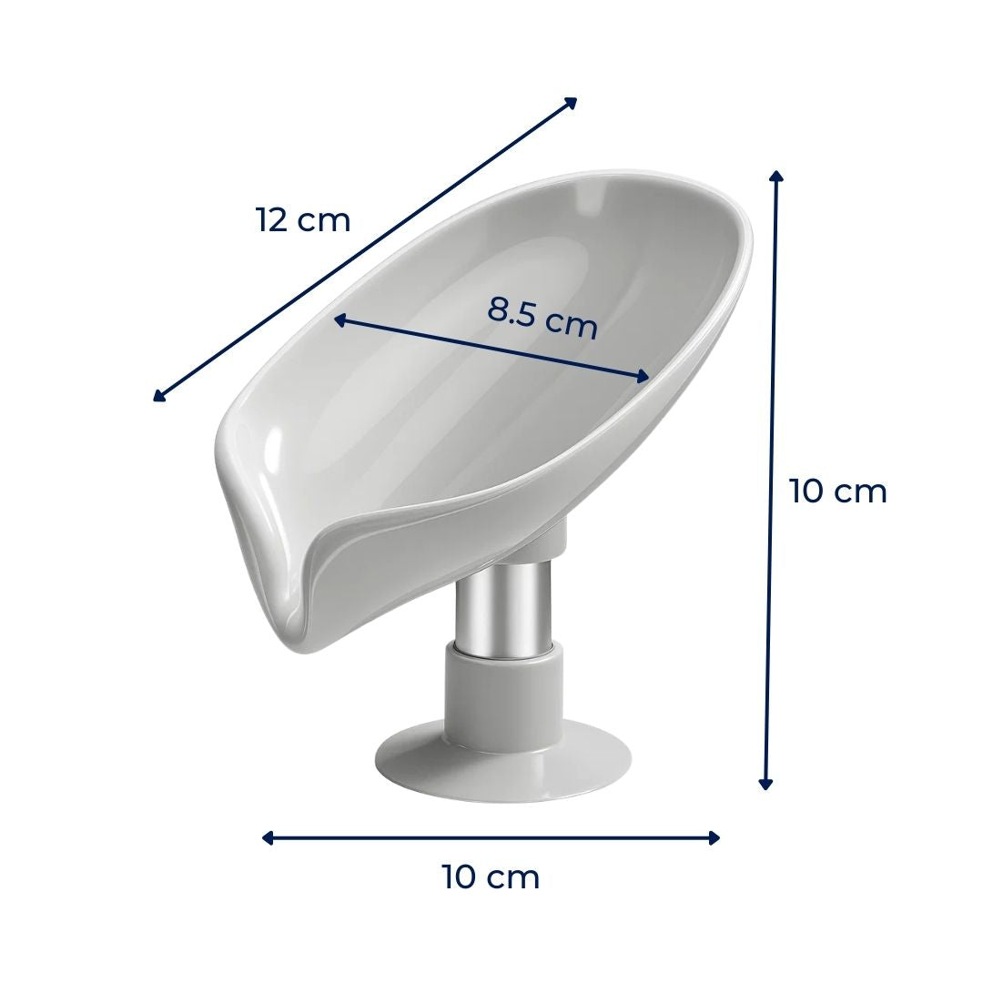 Draining Soap Holder – Keep Soap Dry – Strong Suction Cup – No Drill Mount – Hygienic Bathroom & Shower Storage Solution