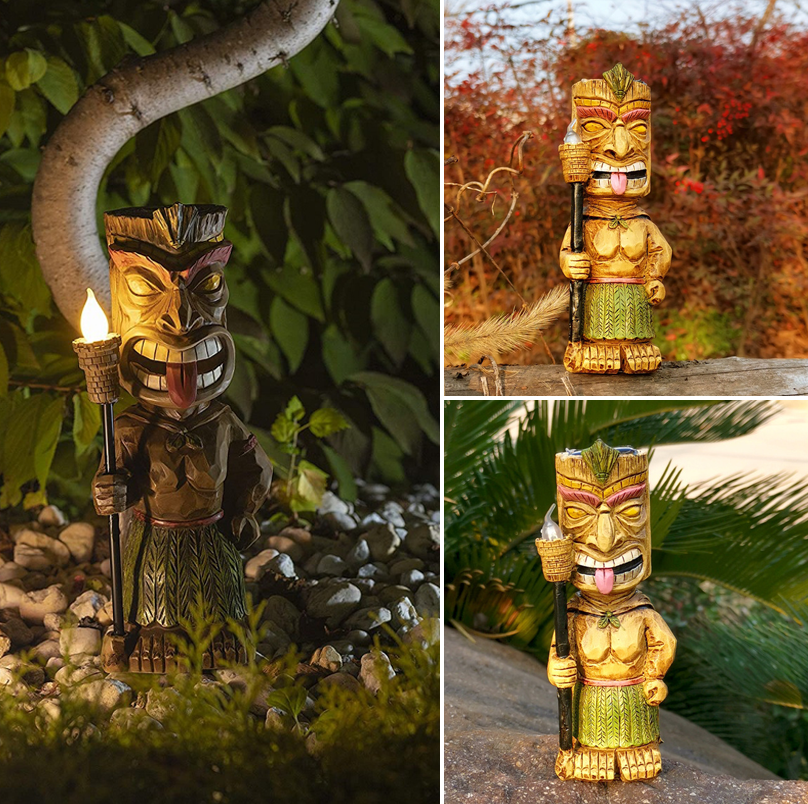 Solar-powered outdoor decoration