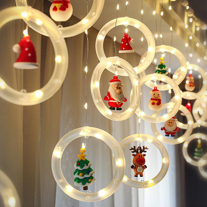Christmas Curtain String Lights