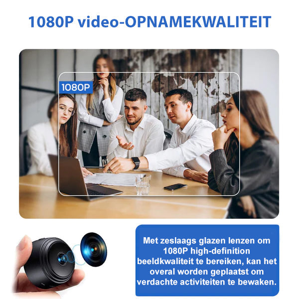 Compact Full HD Wireless Security Camera with 160-Degree Angle, Night Vision and 72-Hour Battery Life for Home Security