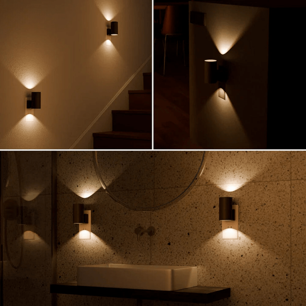 Alova LED Plug-In Wall Light – Dimmable Sensor Lamp for Hallways, Stairs & Bedrooms