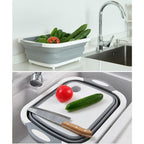 Ciaovie collapsible cutting board with dish container