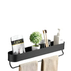 Elegant bathroom shelf with towel holder