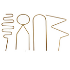 Metal plant support for climbing plants in various shapes
