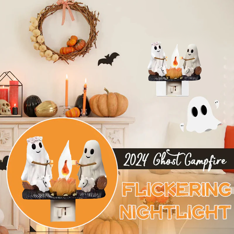 Ghost fire with flickering night light ️‍