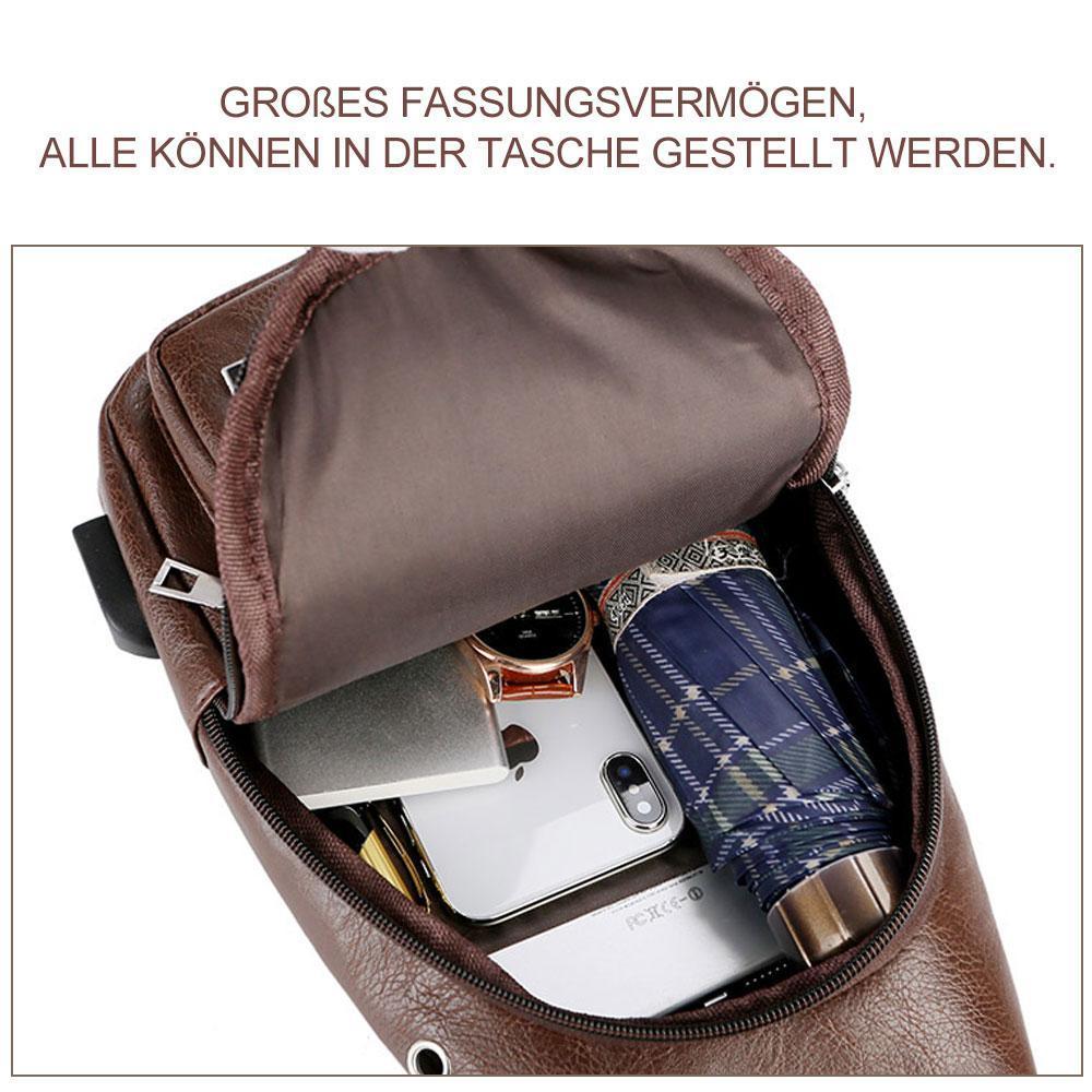 Shoulder bag Crossbody bag for men with USB charging port