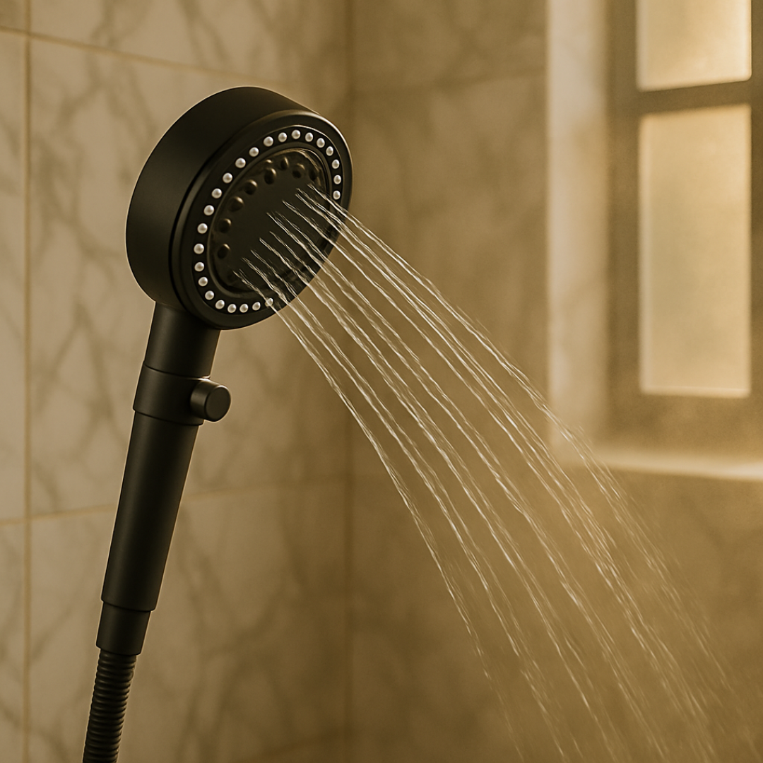 HydroFlow Spa Showerhead Water-Saving Adjustable Features