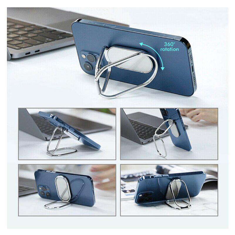 Metallic foldable phone holder