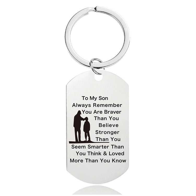 Mother's Day Engraving Metal Keychain with Box