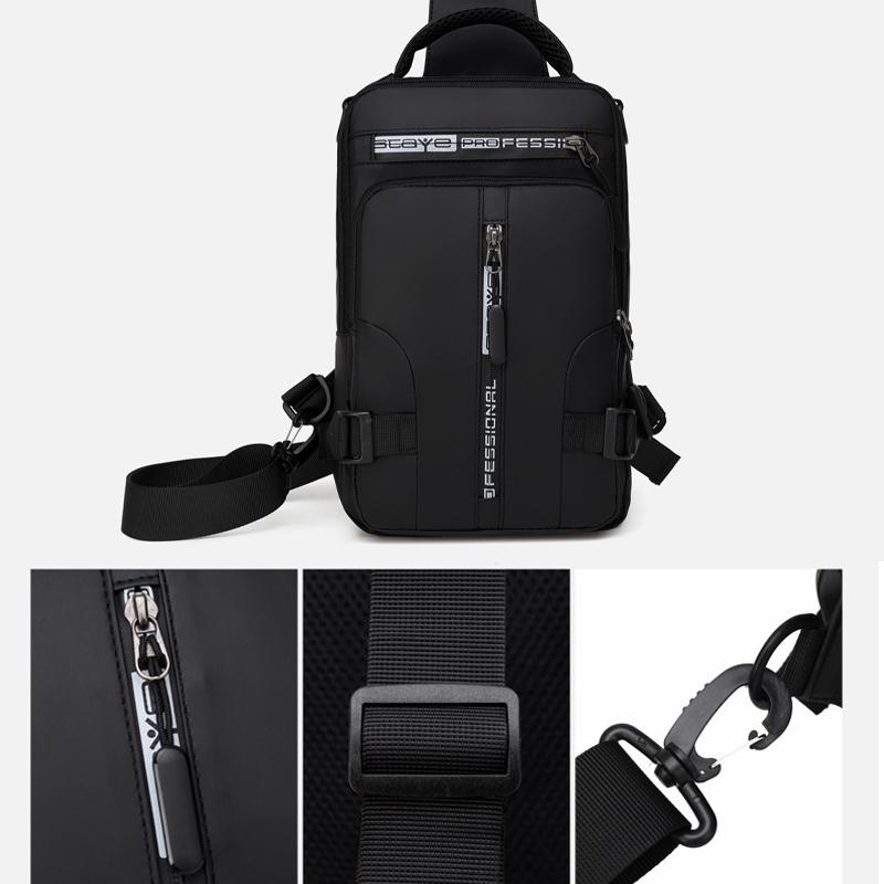 Multi-purpose chest pocket with charging port