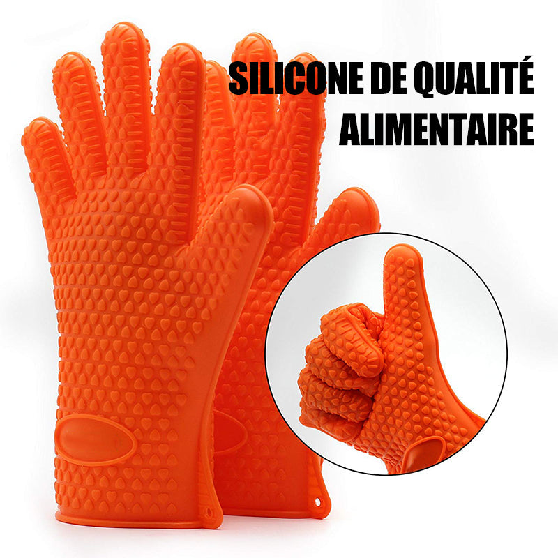 Silicone grips with heat resistance