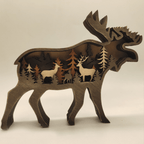 3D Creative Wood Animal Carving Craft Gift