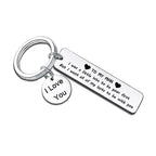 "For my husband I love you" keychain