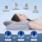Cervical Pillow for Neck Pain Relief – Orthopedic Memory Foam Neck Support Pillow for Cervical, Shoulder & Back Alignment