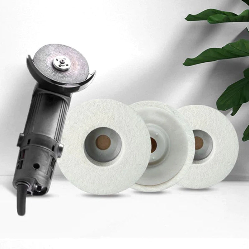 Wool polishing disc