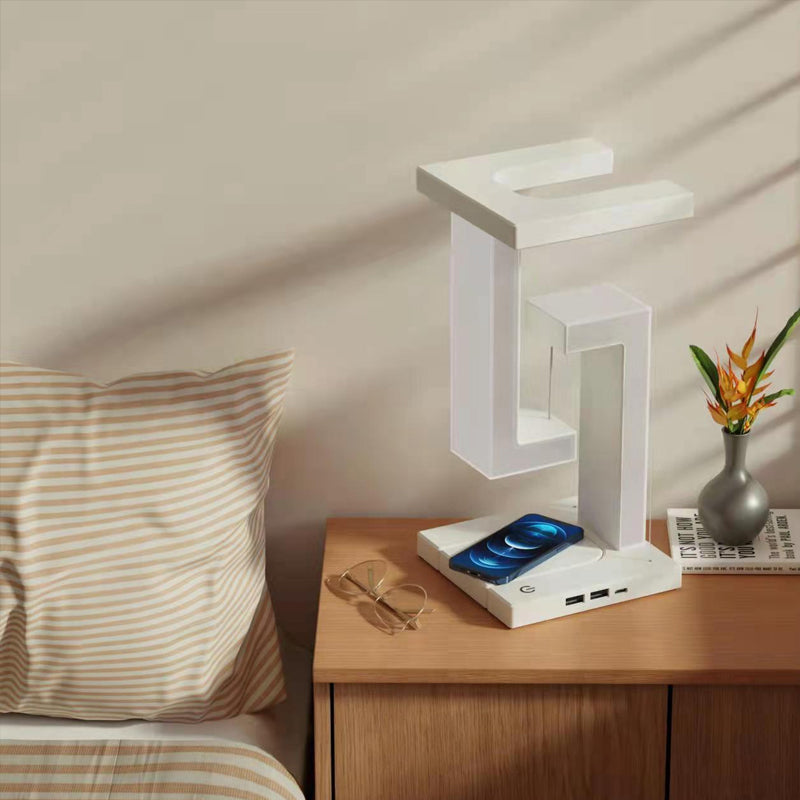 The floating wireless charging lamp
