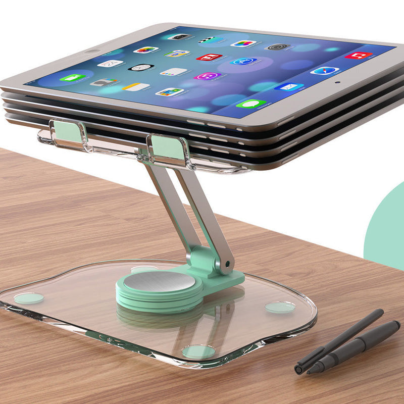 Folding transparent acrylic tablet stand