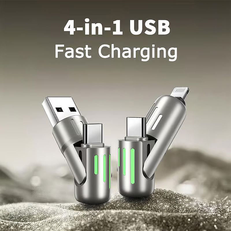 4 in 1 USB Charging Cable MAX 240W Fast Charging
