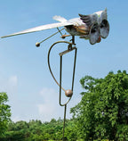 WindGarden | Metal Garden Twirler Wind Spinner with Ground Stake – Weather Resistant Decor
