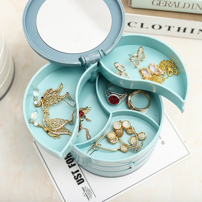 Jewelry Box - 360° Rotating Storage Box for Jewelry, Maximum Protection and Organization