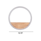 Lumoshelf LED Wall Light | Solid Wood with Shelf | Round Wall Lamp | Warm & White Light