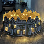 LED Gingerbread House Christmas Tree Collar Tree Skirt
