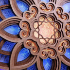 Handcrafted Mandala Wall Light made of Wood